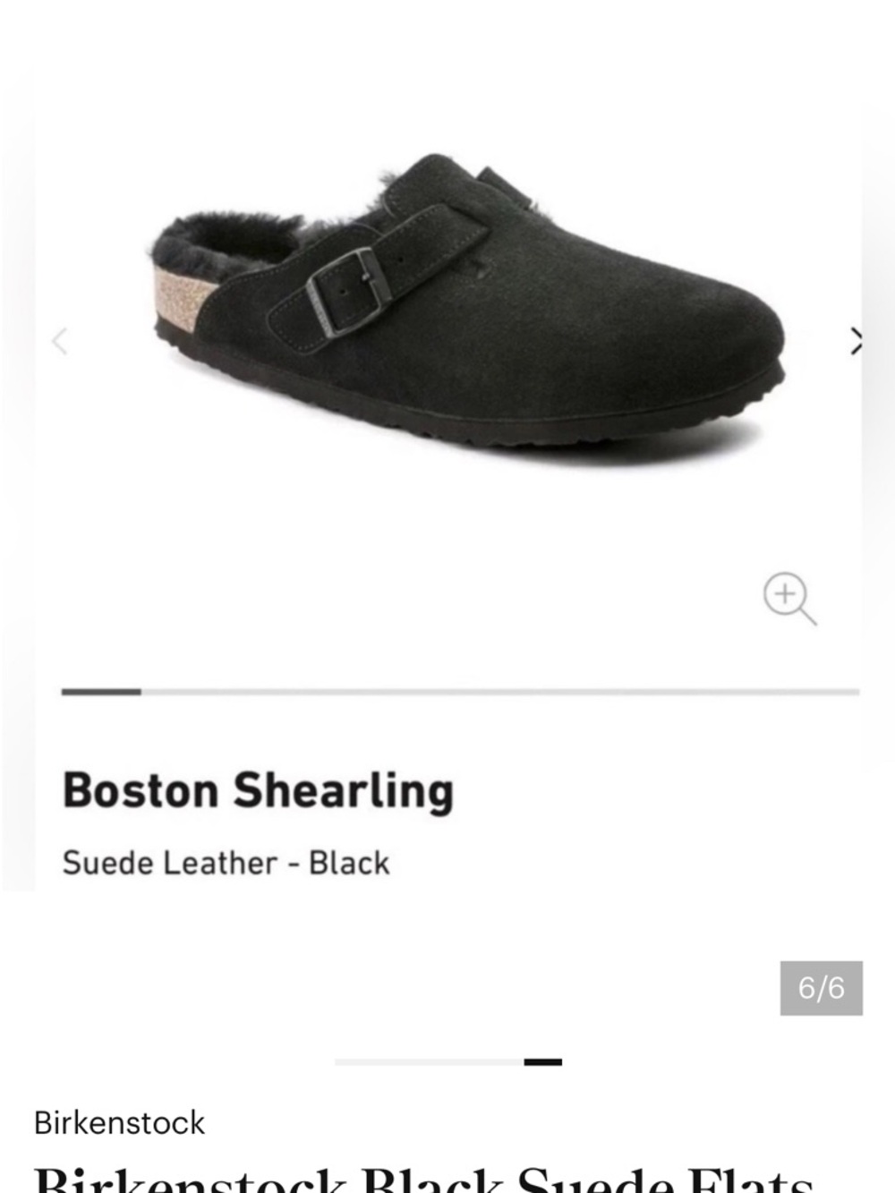 Birkenstock Boston VL/Shearling Suede Clog - Black - 9 Narrow - Picture 14 of 14